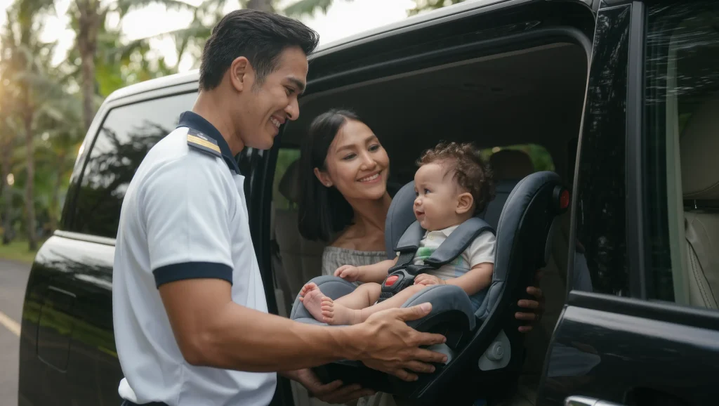Best Luxury Van Transport For Bali Airport To Ubud Resort With Child Seat
