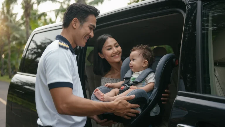 Best Luxury Van Transport For Bali Airport To Ubud Resort With Child Seat